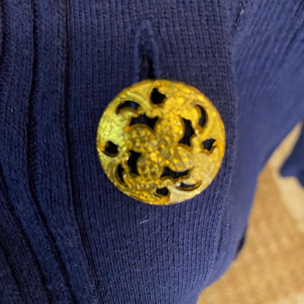Soft Surroundings Ribbed Knit Cardigan Sweater Button Down L - Picture 5 of 9